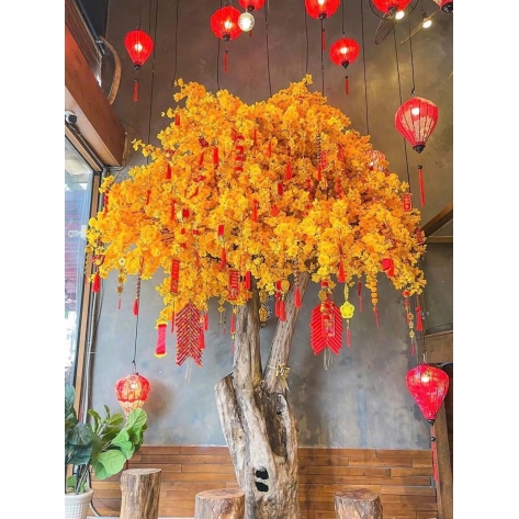 Gợi ý mẫu mô hình cây mai vàng Tết mút xốp phù hợp nhiều không gian
